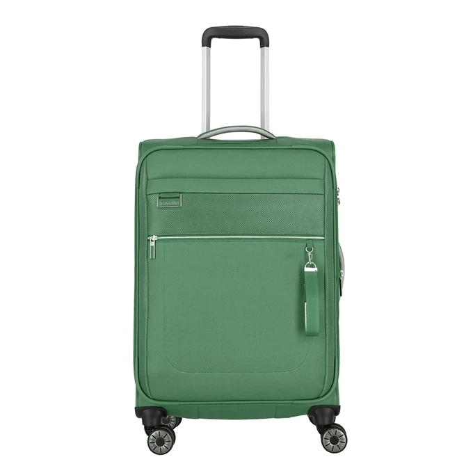 Travelite Miigo 4 Wheel Trolley M Expandable Green 1 Travelite Miigo 4 Wheel Trolley M Expandable Green