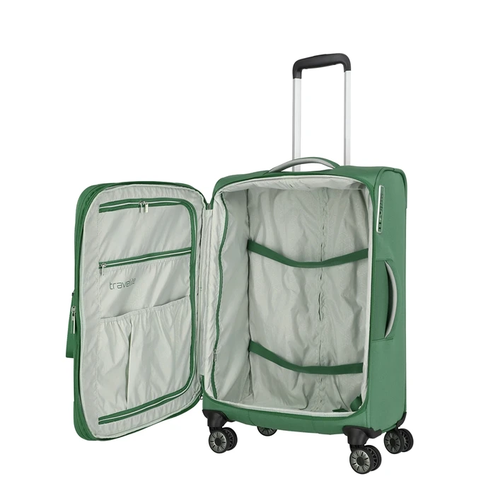 Travelite Miigo 4 Wheel Trolley M Expandable Green 7 Travelite Miigo 4 Wheel Trolley M Expandable Green - Afbeelding 7