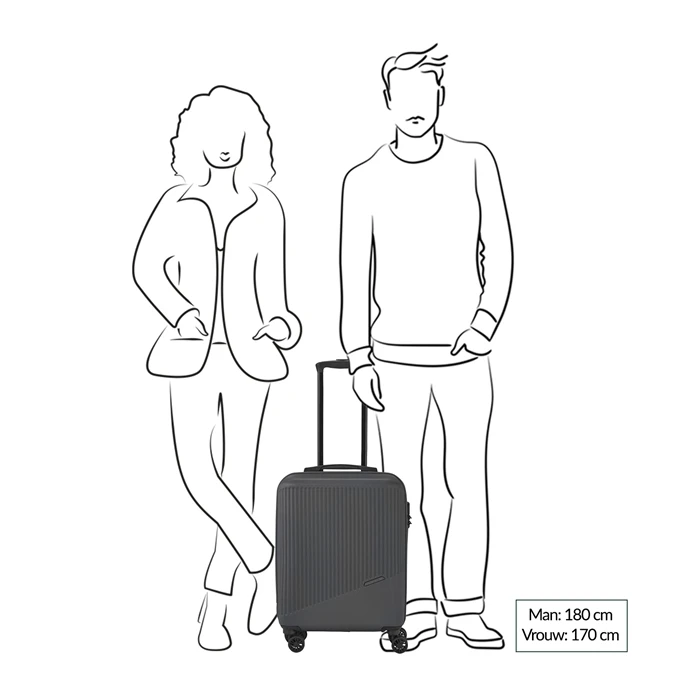 Travelite Bali 4 Wiel Trolley S Anthracite 2 Travelite Bali 4 Wiel Trolley S Anthracite - Afbeelding 2