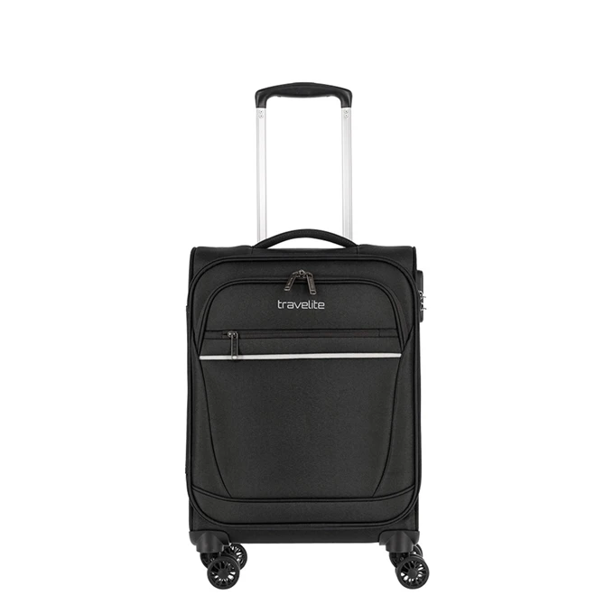 Travelite Cabin 4 Wiel Trolley S 55/35 Black 1 Travelite Cabin 4 Wiel Trolley S 55/35 Black