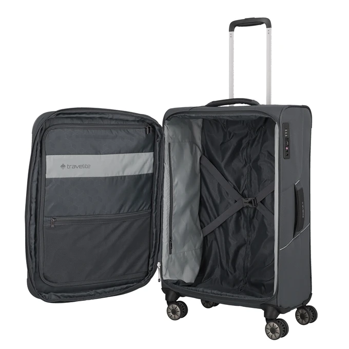 Travelite Skaii 4 Wheel Trolley M Expandable Anthracite 8 Travelite Skaii 4 Wheel Trolley M Expandable Anthracite - Afbeelding 8
