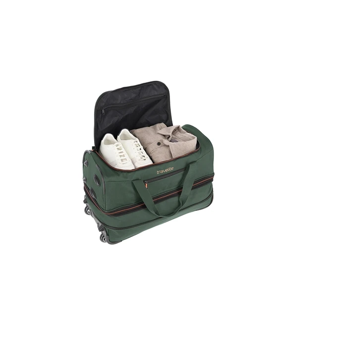 Travelite Basics Wheeled Duffle 55 Expandable Dark Green 5 Travelite Basics Wheeled Duffle 55 Expandable Dark Green - Afbeelding 5